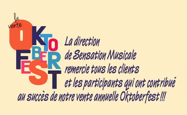 Lire la suite à propos de l’article Sensation Musicale et sa Grande Vente Oktoberfest 2016