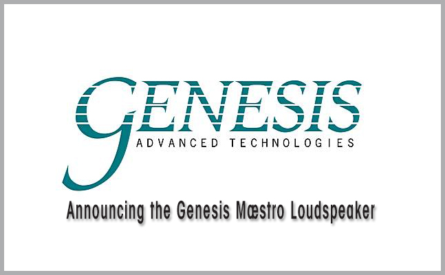 Announcing the Genesis Mæstro Loudspeaker